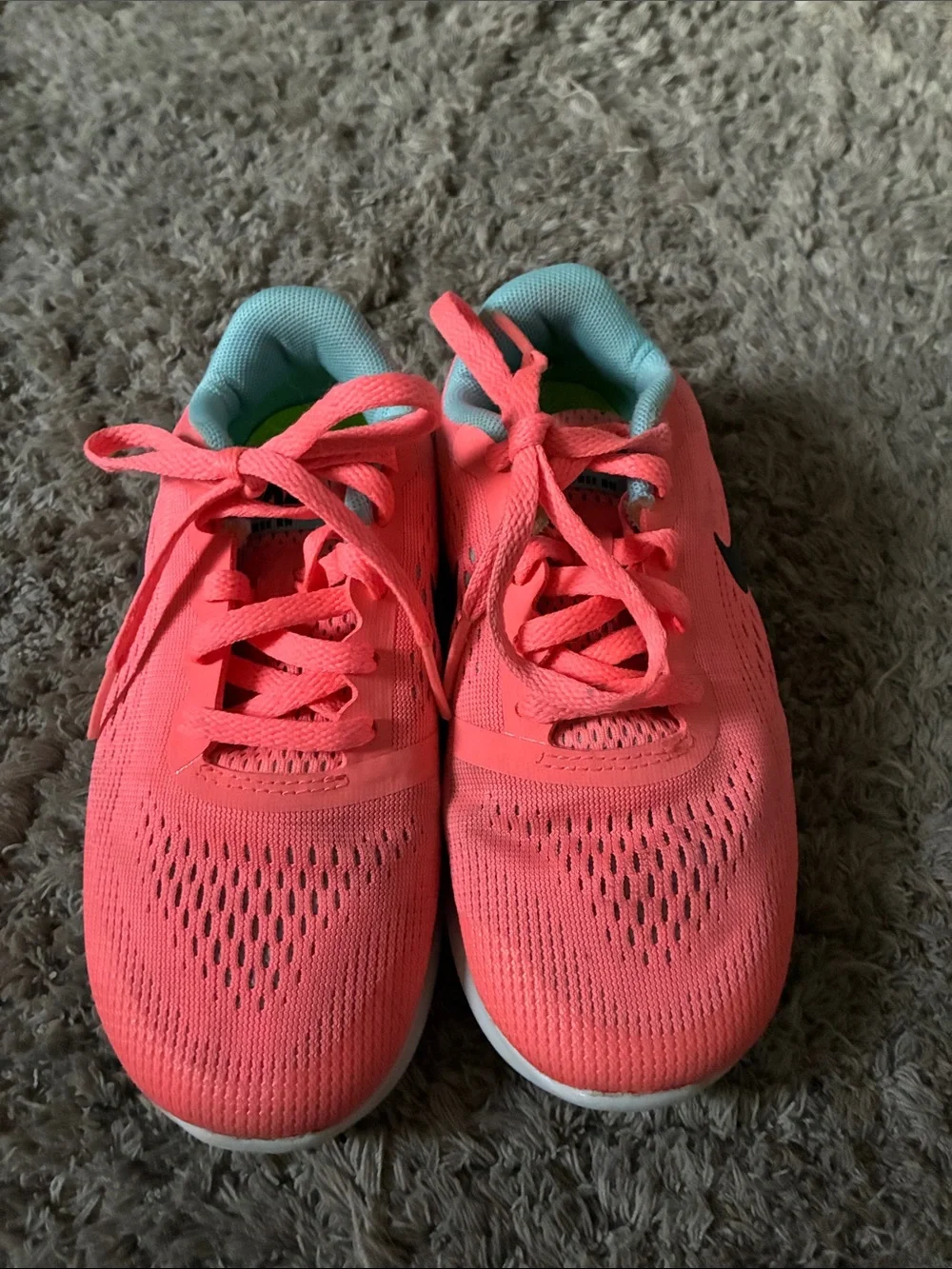 Nike Kids Coral Free Run Athletic Sneakers - Picture 2 of 5
